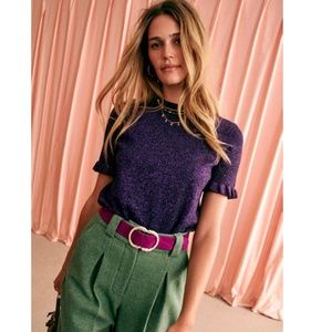 Sezane Chryssa Purple Top | Size XS NEW WITH TAGS